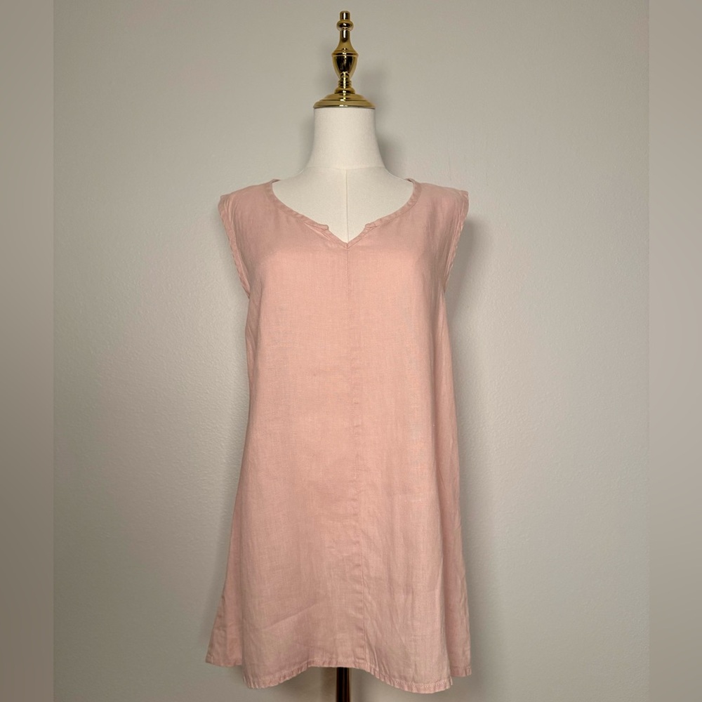 FLAX 100% Linen Pink Lightweight sleeveless Top Women's Sz S - Picture 4 of 6